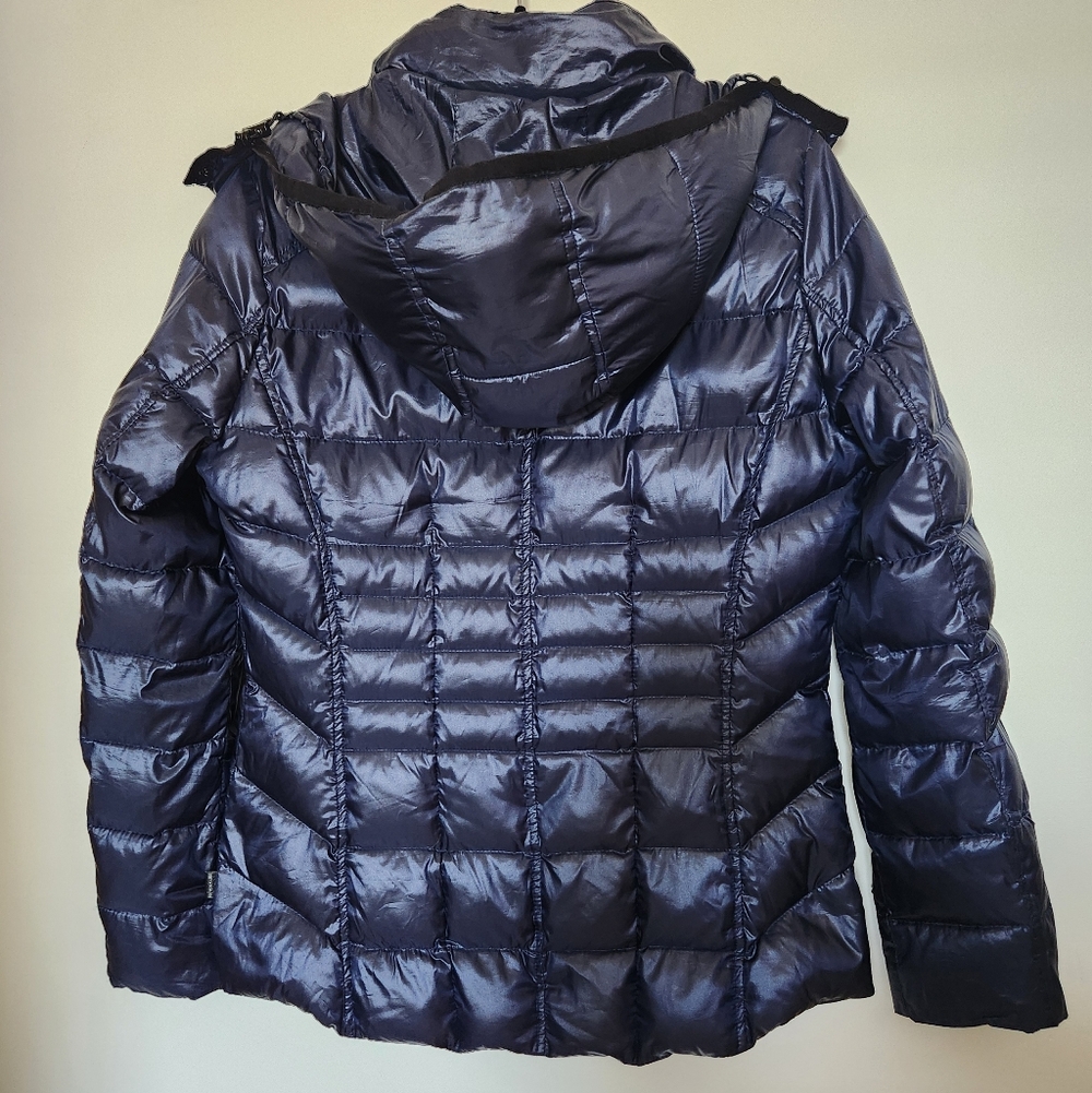 Andrew Marc Women's Shiny Blue Puffer Jacket 650 Fill Power, Size S. #E05 - Picture 2 of 16